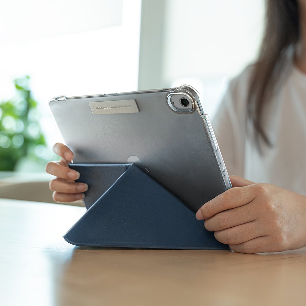 Apple iPad Air 11 2024 Uyumlu Raptic Clear Folio Airbagli Şeffaf Kapaklı Katlanabilir Standlı Kılıf - raptic