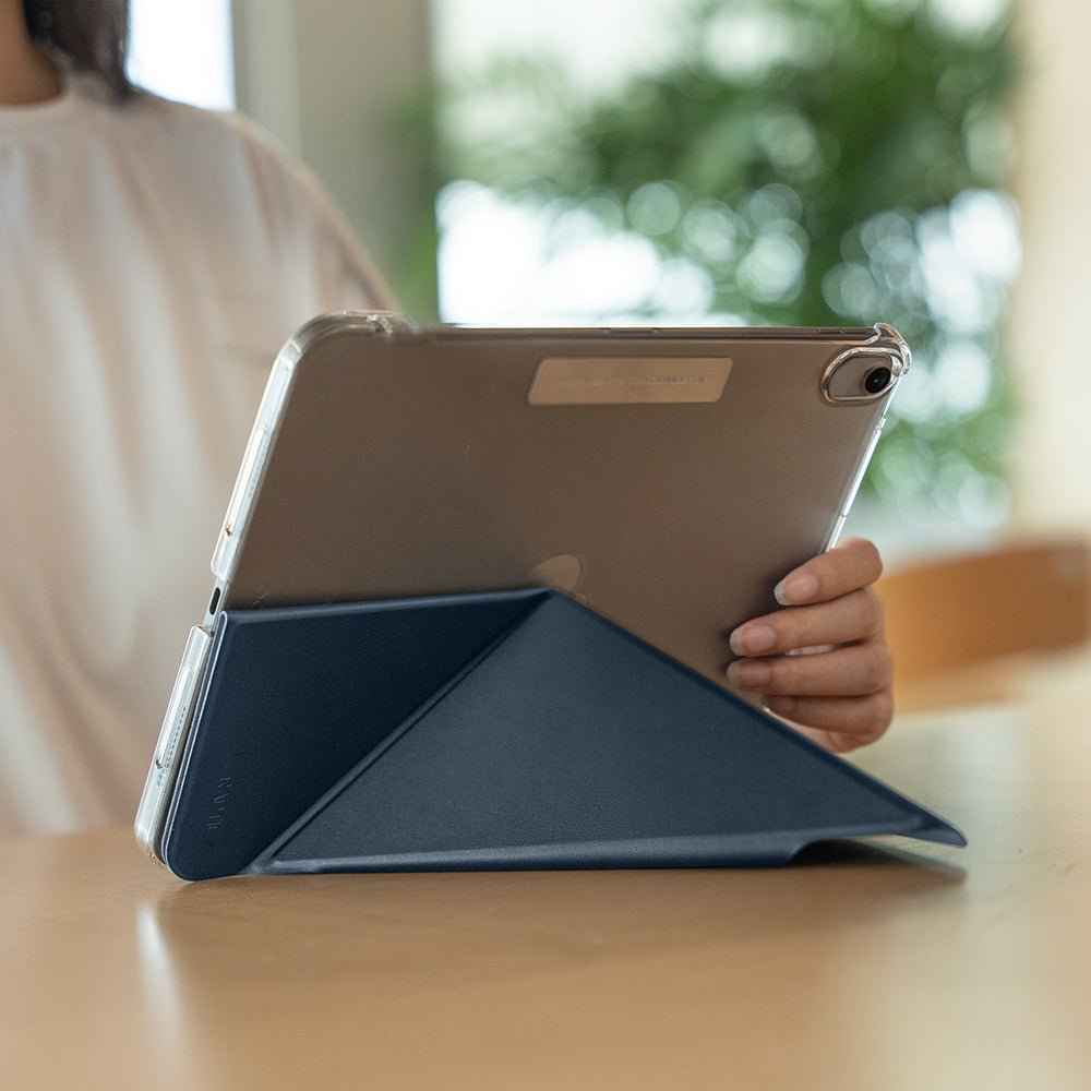 Apple iPad Air 11 2024 Uyumlu Raptic Clear Folio Airbagli Şeffaf Kapaklı Katlanabilir Standlı Kılıf