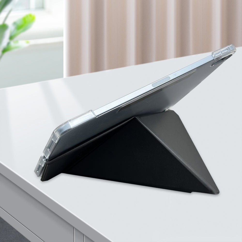 Apple iPad Air 11 2025 M3 Uyumlu Raptic Clear Folio Airbagli Şeffaf Kapaklı Katlanabilir Standlı Kılıf - raptic