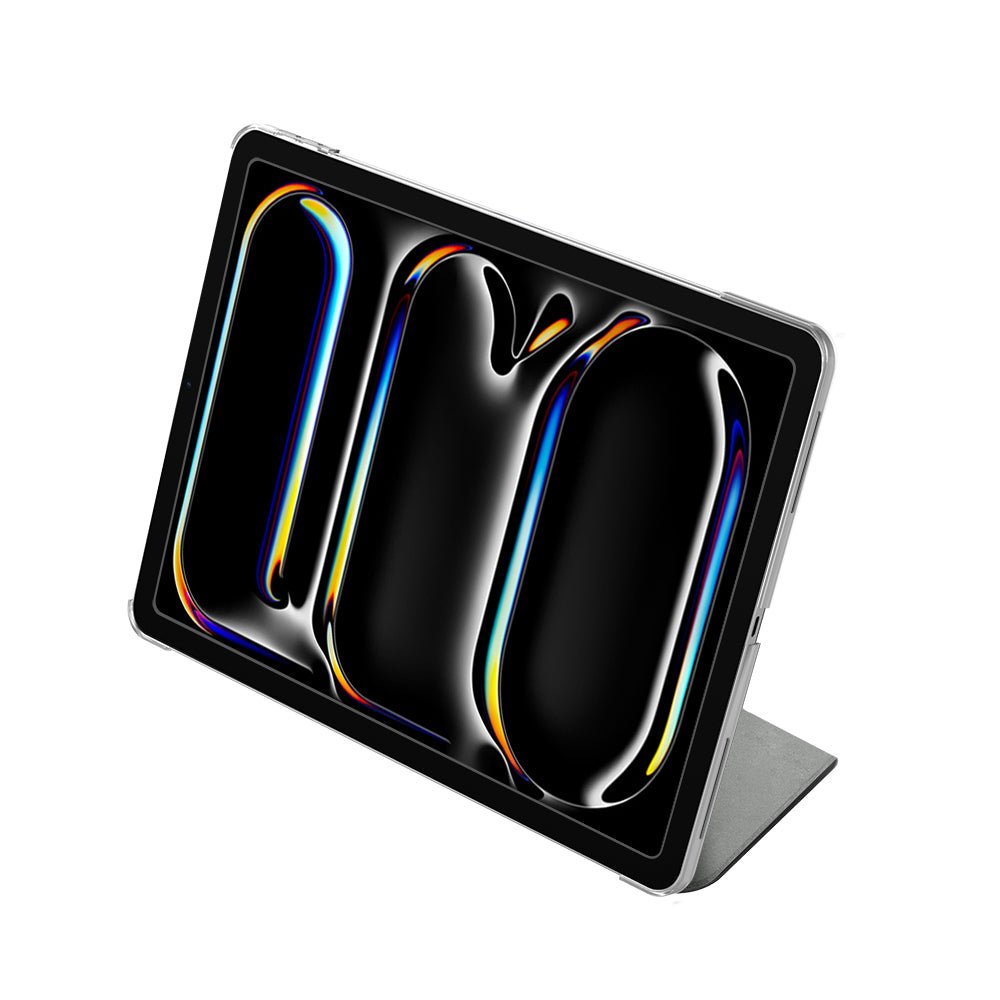 Apple iPad Air 13 2025 M3 Uyumlu Raptic Clear Folio Airbagli Şeffaf Kapaklı Katlanabilir Standlı Kılıf - raptic