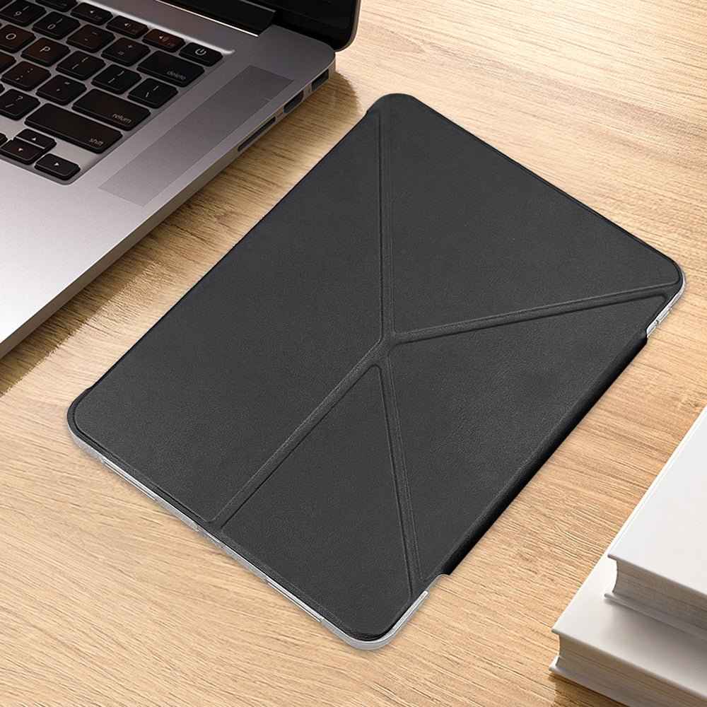 Apple iPad Pro 13 2024 Uyumlu Raptic Clear Folio Airbagli Şeffaf Kapaklı Katlanabilir Standlı Kılıf