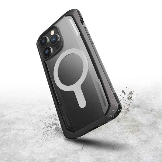 Apple iPhone 14 Pro Max Uyumlu Kılıf Magsafe Şarj Özellikli Raptic Secure Serisi Çift Kat TPU Kenarlı Şeffaf Arka Yüzeyli Kapak