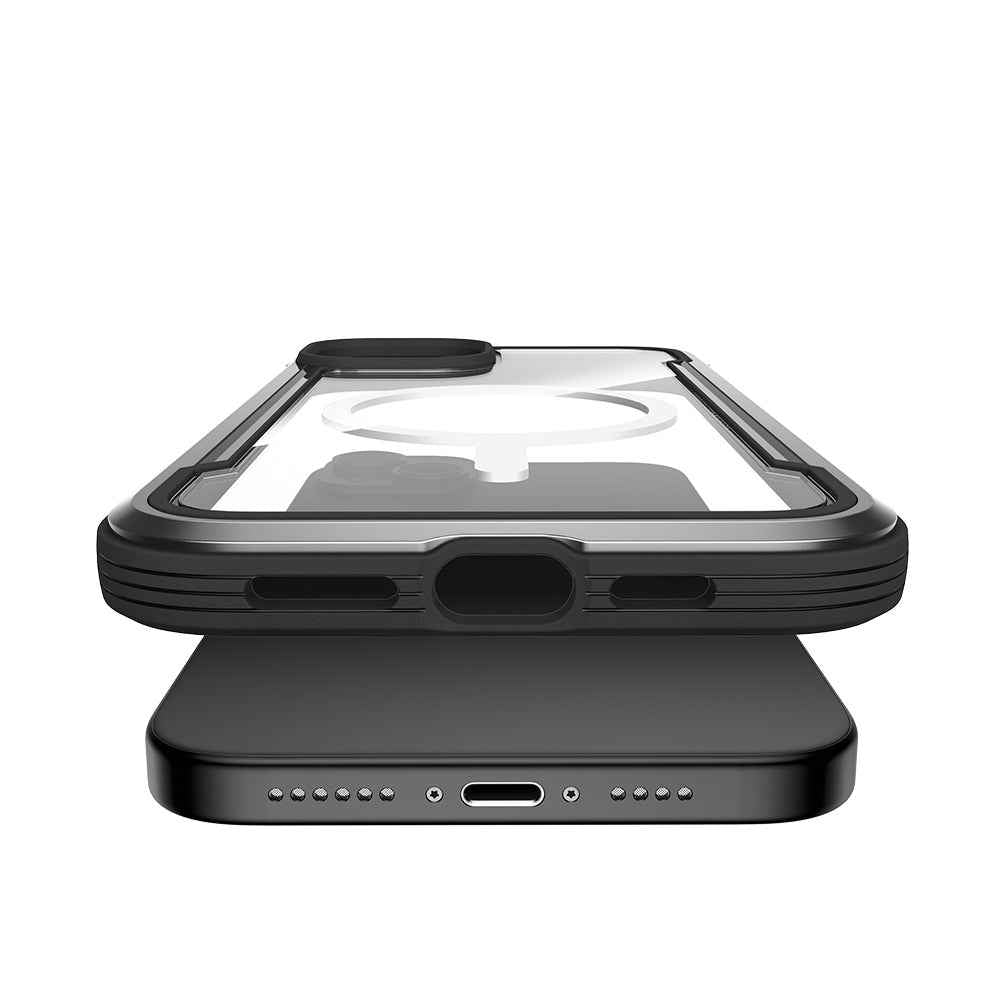 Apple iPhone 15 Uyumlu Kılıf Magsafe Şarj Özellikli Airbagli Raptic Shield Serisi Şeffaf Arka Yüzey Kapak