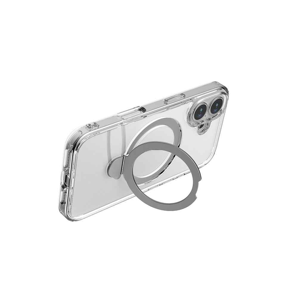 Apple iPhone 16 Plus Uyumlu Kılıf Magsafe Şarj Özellikli Raptic Air Stand Serisi Buzlu Transparan Tasarımlı Standlı Kapak