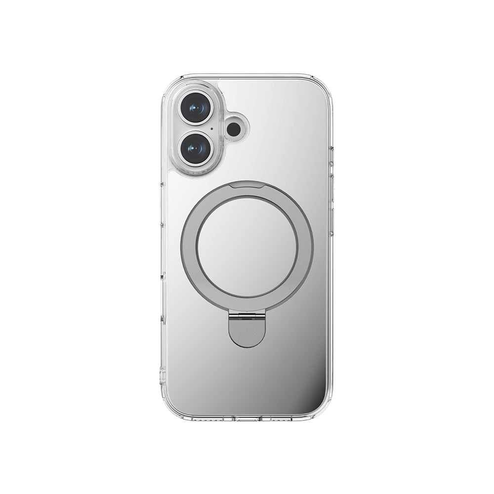 Apple iPhone 16 Plus Uyumlu Magsafe Şarj Özellikli Kılıf Raptic Air Stand Serisi Aynalı Arka Yüzey Standlı Kapak - raptic