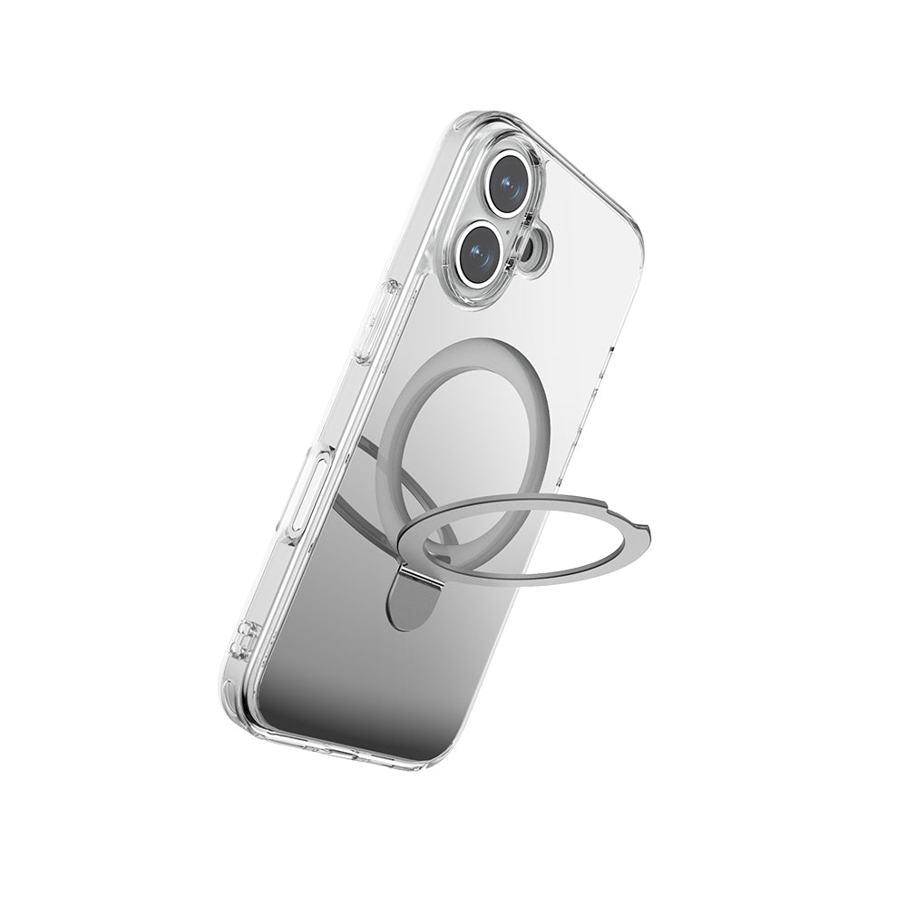 Apple iPhone 16 Plus Uyumlu Magsafe Şarj Özellikli Kılıf Raptic Air Stand Serisi Aynalı Arka Yüzey Standlı Kapak - raptic
