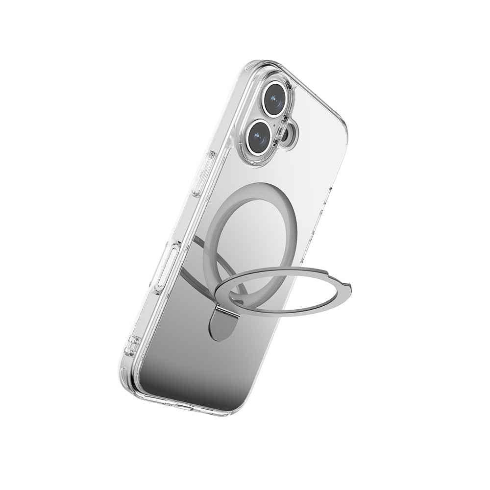 Apple iPhone 16 Plus Uyumlu Magsafe Şarj Özellikli Kılıf Raptic Air Stand Serisi Aynalı Arka Yüzey Standlı Kapak