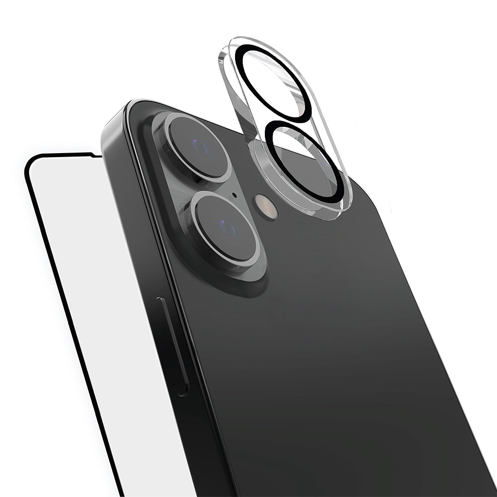 Apple iPhone 16 Plus Uyumlu Raptic 2in1 Temperli Ekran Koruyucu + Lens Koruyucu Set - raptic