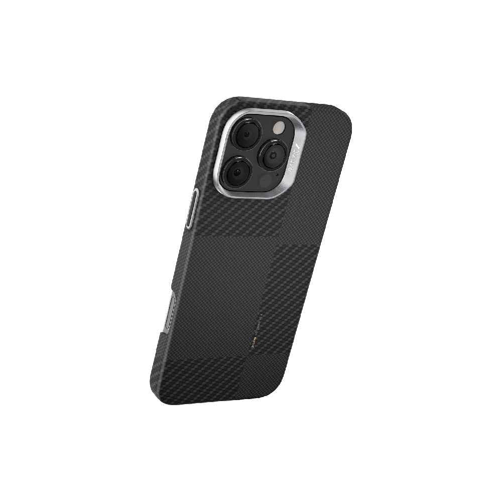 Apple iPhone 16 Pro Max Uyumlu Kılıf Magsafe Şarj Özellikli 600D Metal Kamera Çerçeveli Raptic Aramid Fiber Croxx Mondrian Serisi Kapak