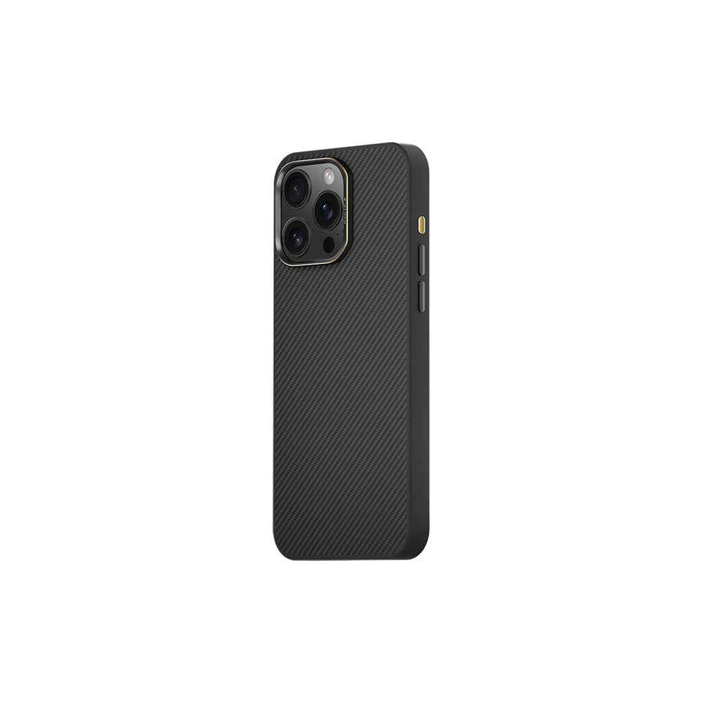 Apple iPhone 16 Pro Max Uyumlu Kılıf Magsafe Şarj Özellikli 600D Metal Kamera Çerçeveli Raptic Aramid Fiber Serisi Kapak