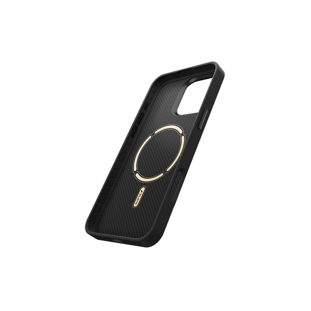 Apple iPhone 16 Pro Max Uyumlu Kılıf Magsafe Şarj Özellikli 600D Metal Kamera Çerçeveli Raptic Aramid Fiber Serisi Kapak - raptic