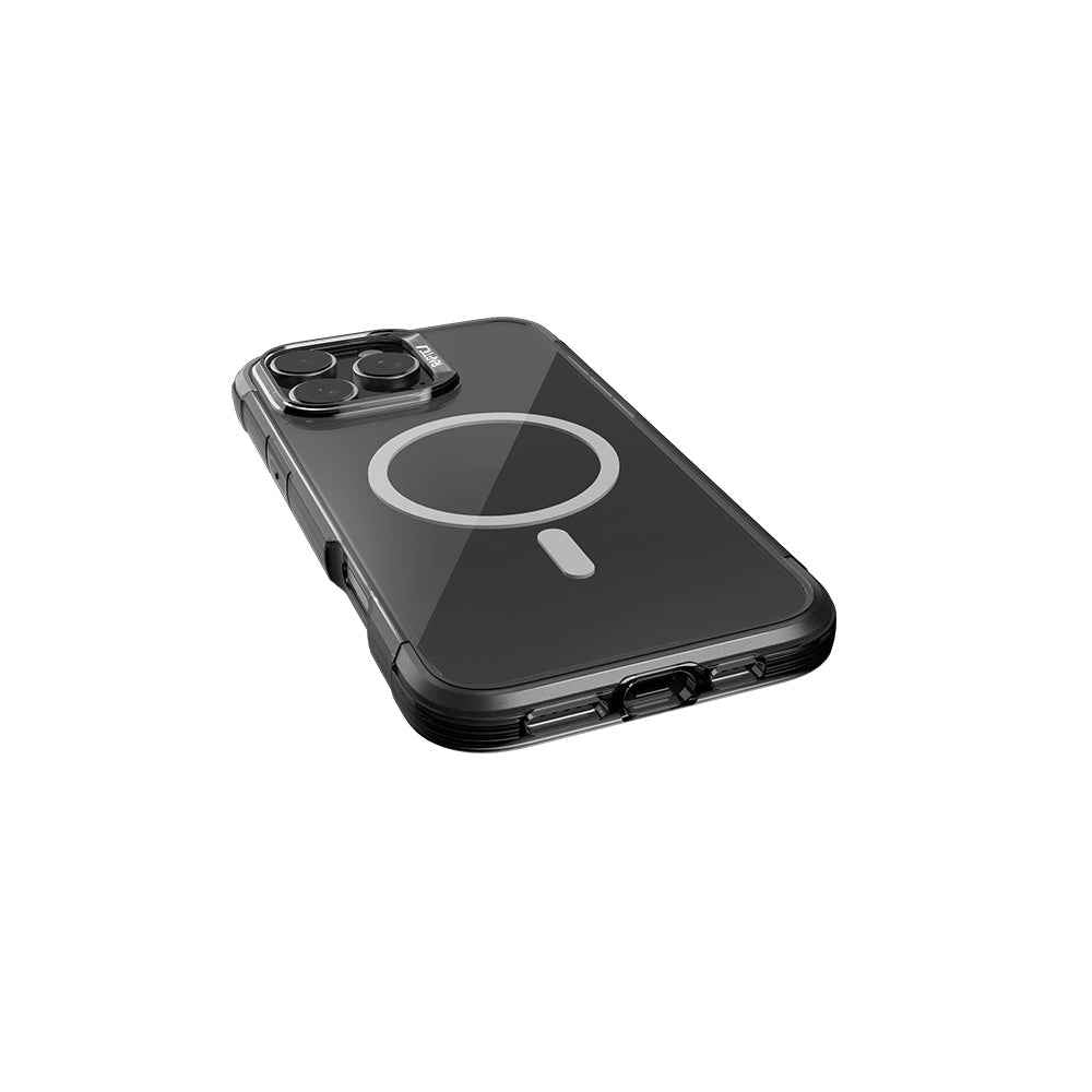 Apple iPhone 16 Pro Max Uyumlu Kılıf Magsafe Şarj Özellikli Raptic Air Serisi Airbag Tasarımlı Metal Köşelikli Şeffaf Kapak