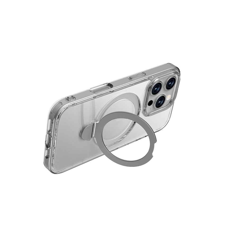 Apple iPhone 16 Pro Max Uyumlu Kılıf Magsafe Şarj Özellikli Raptic Air Stand Serisi Buzlu Transparan Tasarımlı Standlı Kapak