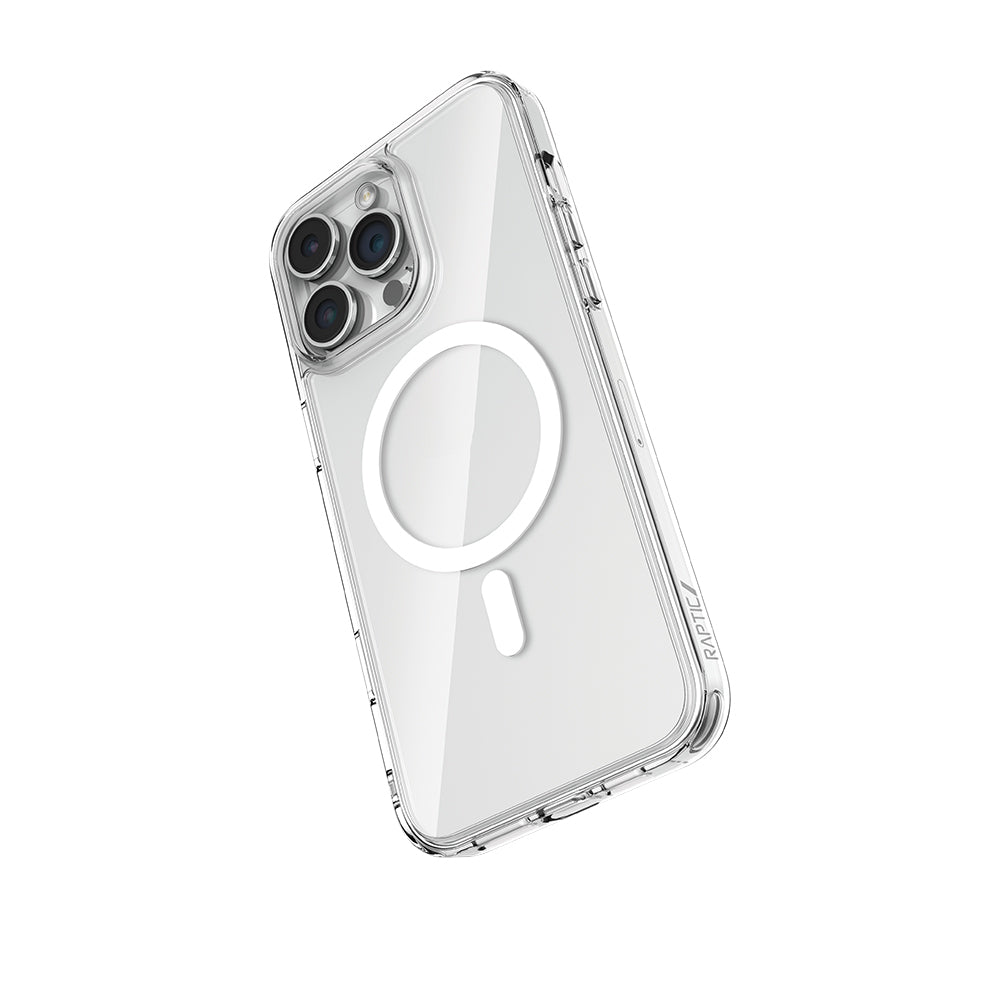 Apple iPhone 16 Pro Max Uyumlu Kılıf Magsafe Şarj Özellikli Raptic Crystal MagSafe Serisi Şeffaf Kapak - raptic