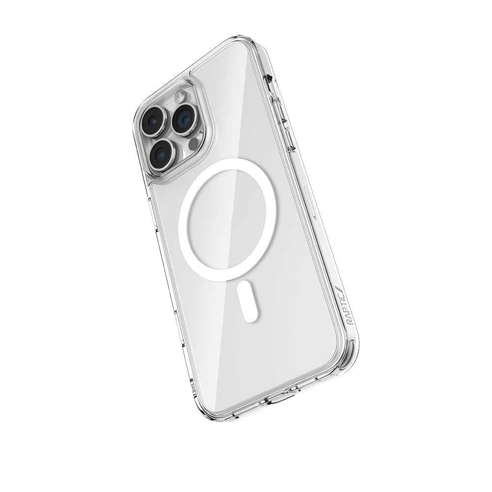 Apple iPhone 16 Pro Max Uyumlu Kılıf Magsafe Şarj Özellikli Raptic Crystal MagSafe Serisi Şeffaf Kapak
