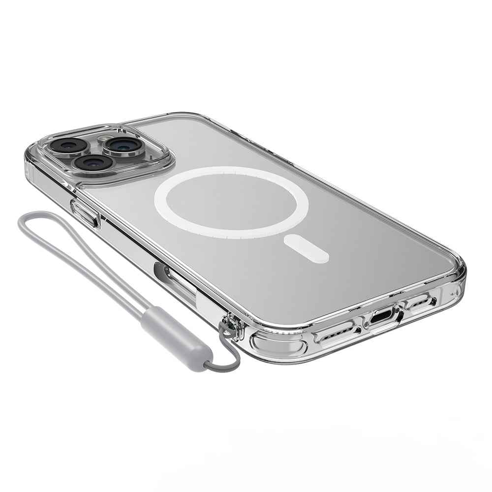 Apple iPhone 16 Pro Max Uyumlu Kılıf Magsafe Şarj Özellikli Raptic Crystal MagSafe Serisi Şeffaf Kapak