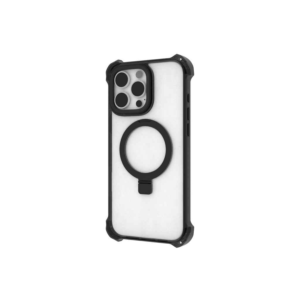 Apple iPhone 16 Pro Max Uyumlu Kılıf Magsafe Şarj Özellikli Raptic Dual Serisi Şeffaf Standlı Kapak