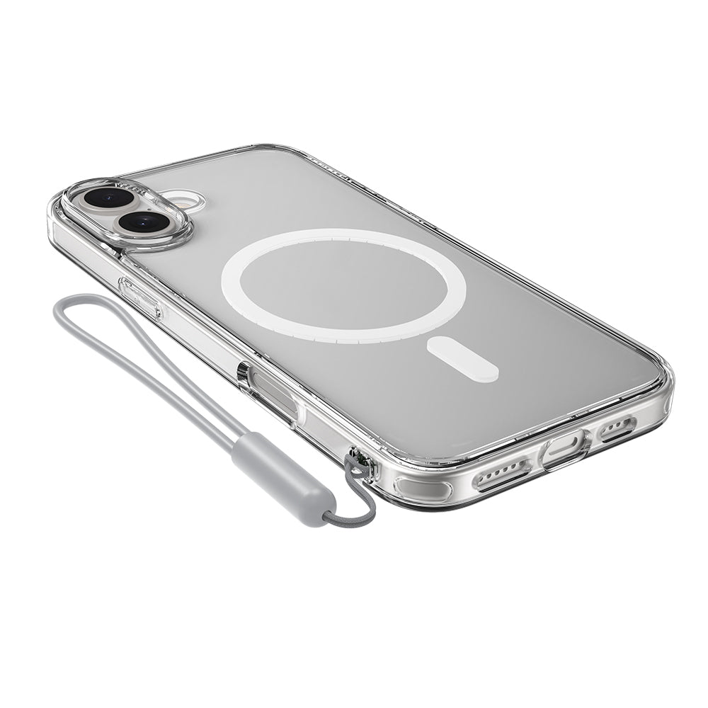 Apple iPhone 16 Uyumlu Kılıf Magsafe Şarj Özellikli Raptic Crystal MagSafe Serisi Şeffaf Kapak - raptic