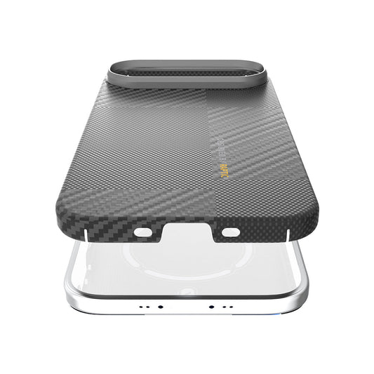 Apple iPhone 17 Air Kılıf M - safe Şarj Özellikli 600D Metal Kamera Çerçeveli Raptic Aramid Fiber Geotik Serisi Kapak - raptic