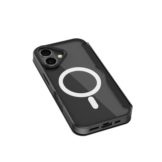 Apple iPhone 17 Kılıf M - Safe Şarj Özellikli Raptic Air Folio Şeffaf Kartlıklı Kapaklı Kılıf - raptic