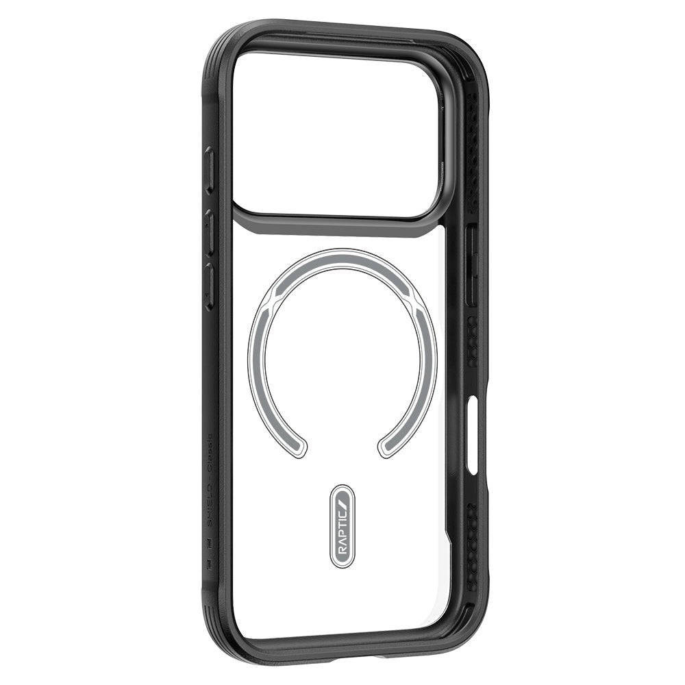 Apple iPhone 17 Pro Max Kılıf M - safe Şarj Özellikli Airbagli Raptic Shield Serisi Şeffaf Arka Yüzey Kapak - raptic