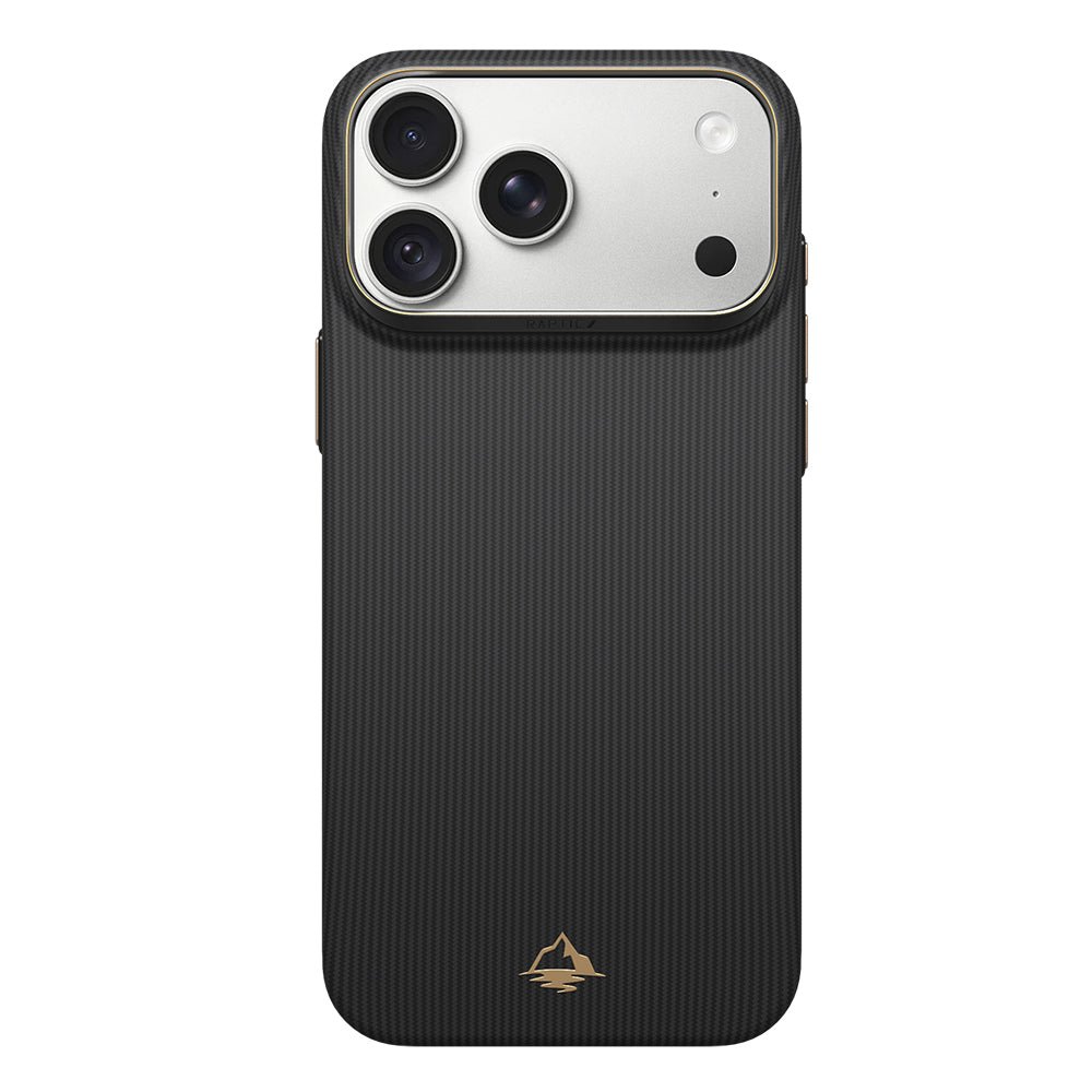 Apple iPhone 18 Pro Kılıf M-safe Şarj Özellikli Raptic Aramid Skin Reynis Serisi Karbon Kapak