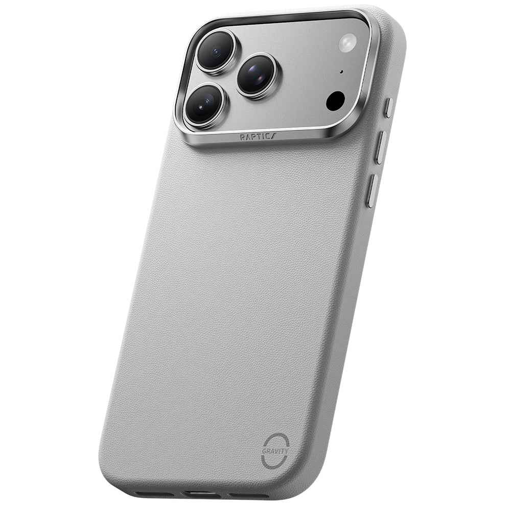 Raptic iPhone 18 Pro Urban Nano kılıf, Beyaz, deri dokulu, MagSafe uyumlu