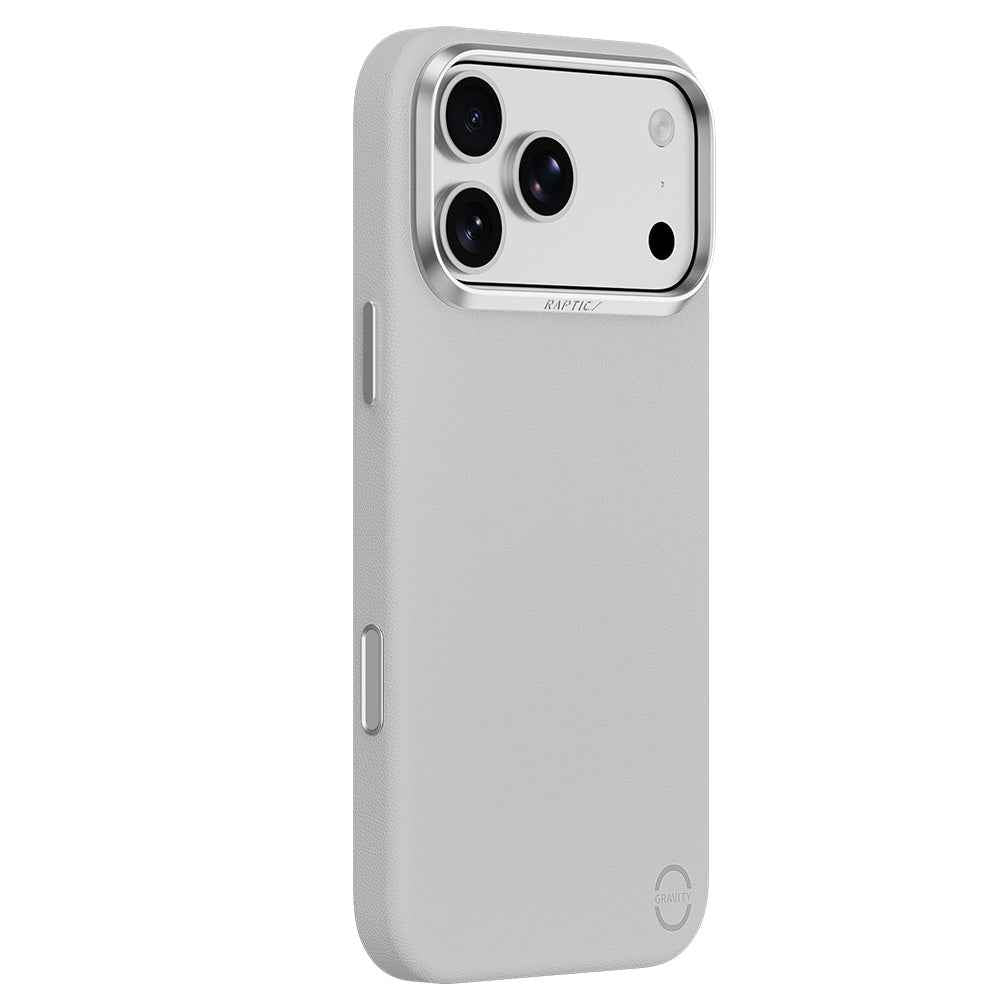 Raptic iPhone 18 Pro Max Urban Nano kılıf, Beyaz, deri dokulu, MagSafe uyumlu