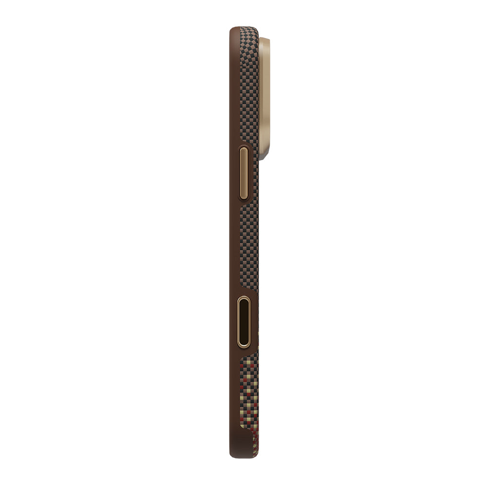 Apple iPhone 18 Pro Max Kılıf M-safe Şarj Özellikli Raptic Aramid Skin Serenity Serisi Karbon Kapak