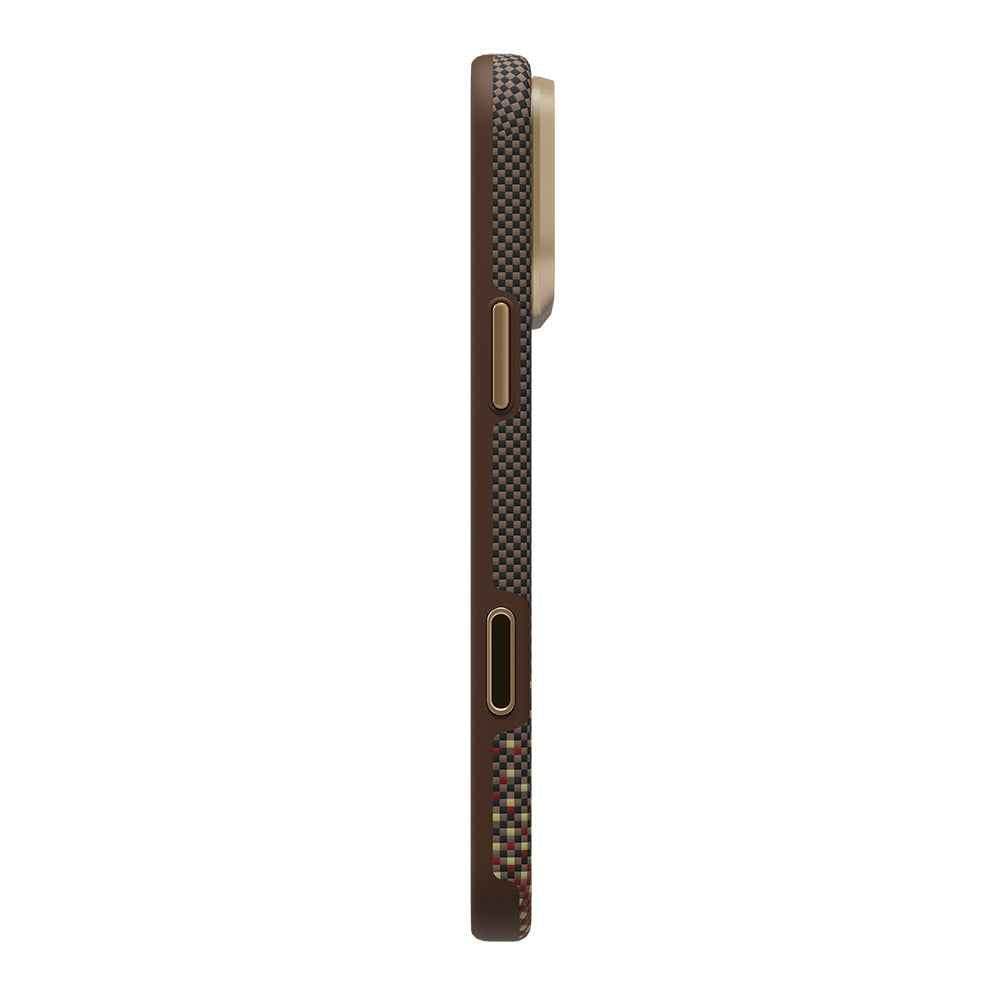 Raptic iPhone 18 Pro Max / iPhone 18 Pro Aramid Skin Serenity kılıf, Kahverengi, MagSafe uyumlu