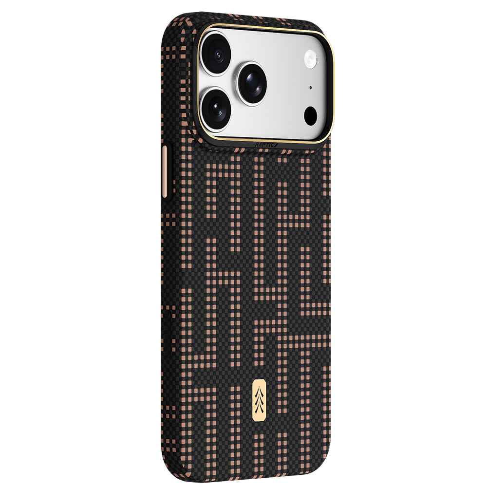 Raptic iPhone 18 Pro Aramid Skin kılıf, Siyah, MagSafe uyumlu