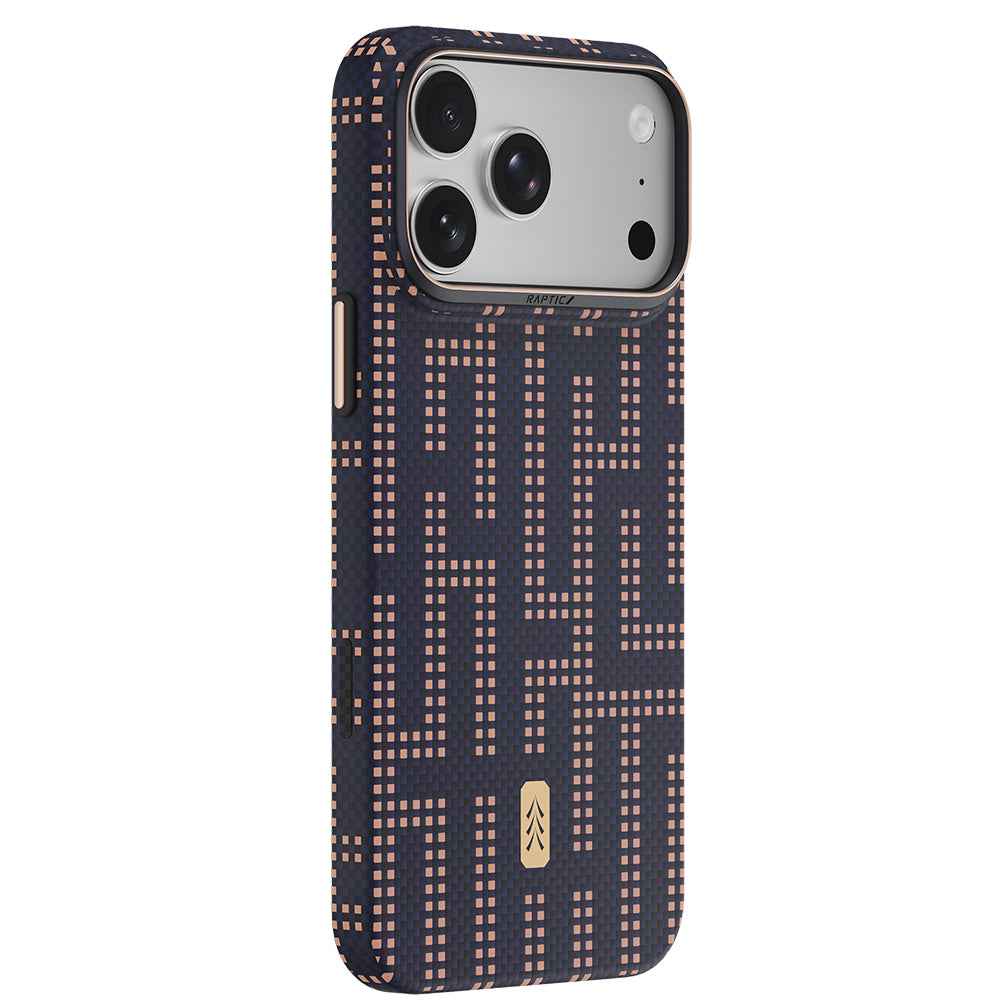 Raptic iPhone 18 Pro Aramid Skin kılıf, Lacivert, MagSafe uyumlu