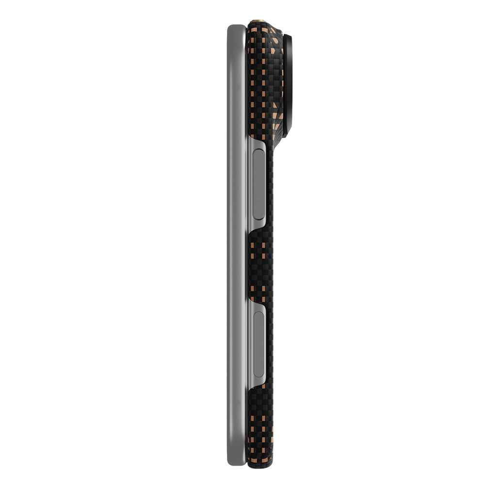 Raptic iPhone Duo Aramid SkinPro Grid kılıf, Lacivert, MagSafe uyumlu