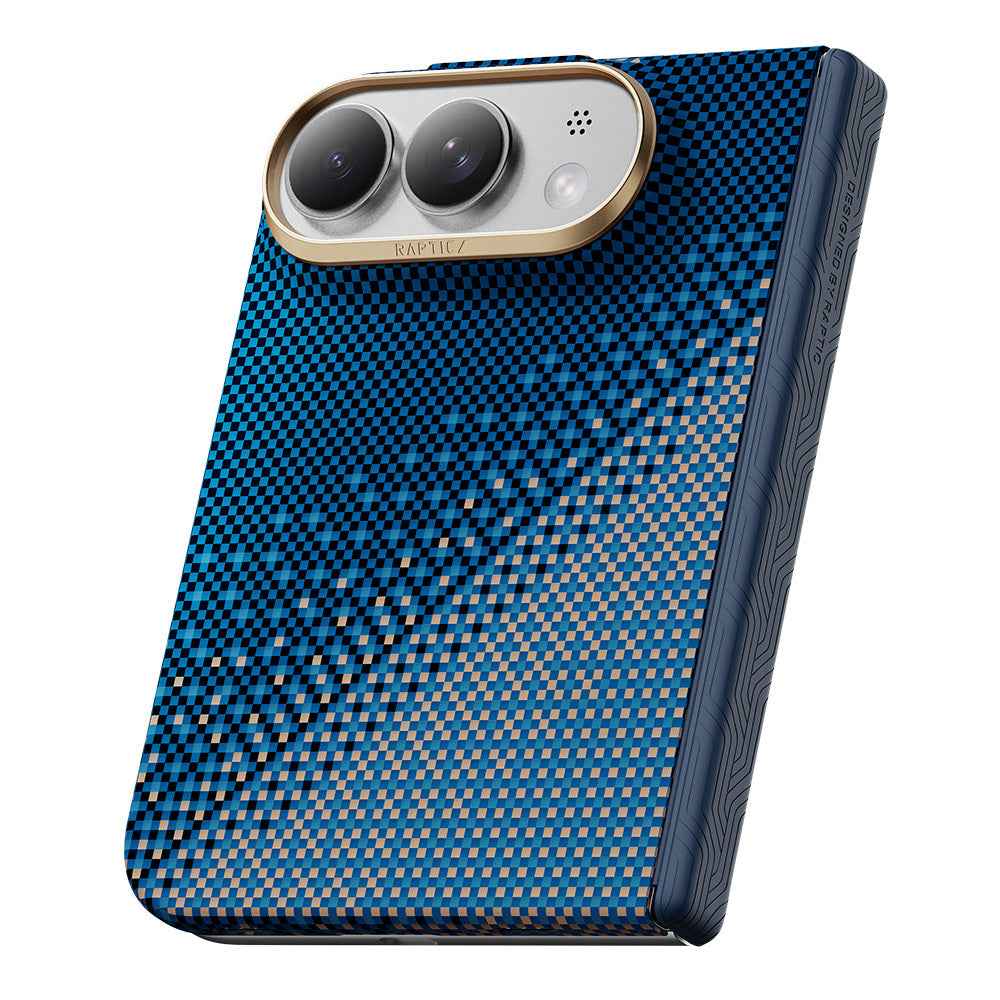 Raptic iPhone Duo Aramid SkinPro Serenity kılıf, Lacivert, MagSafe uyumlu