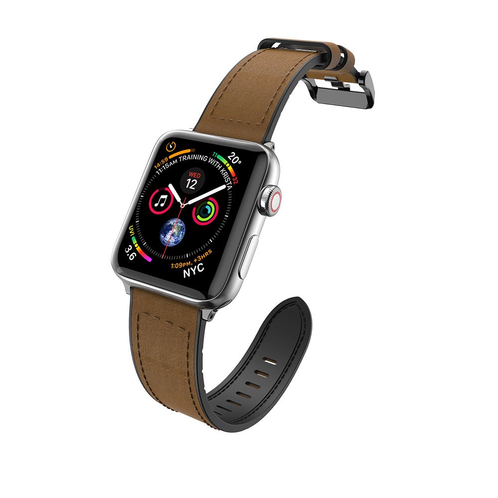 Apple Watch 10 42mm Uyumlu Raptic Hybrid Leather Serisi Deri Kordon - raptic