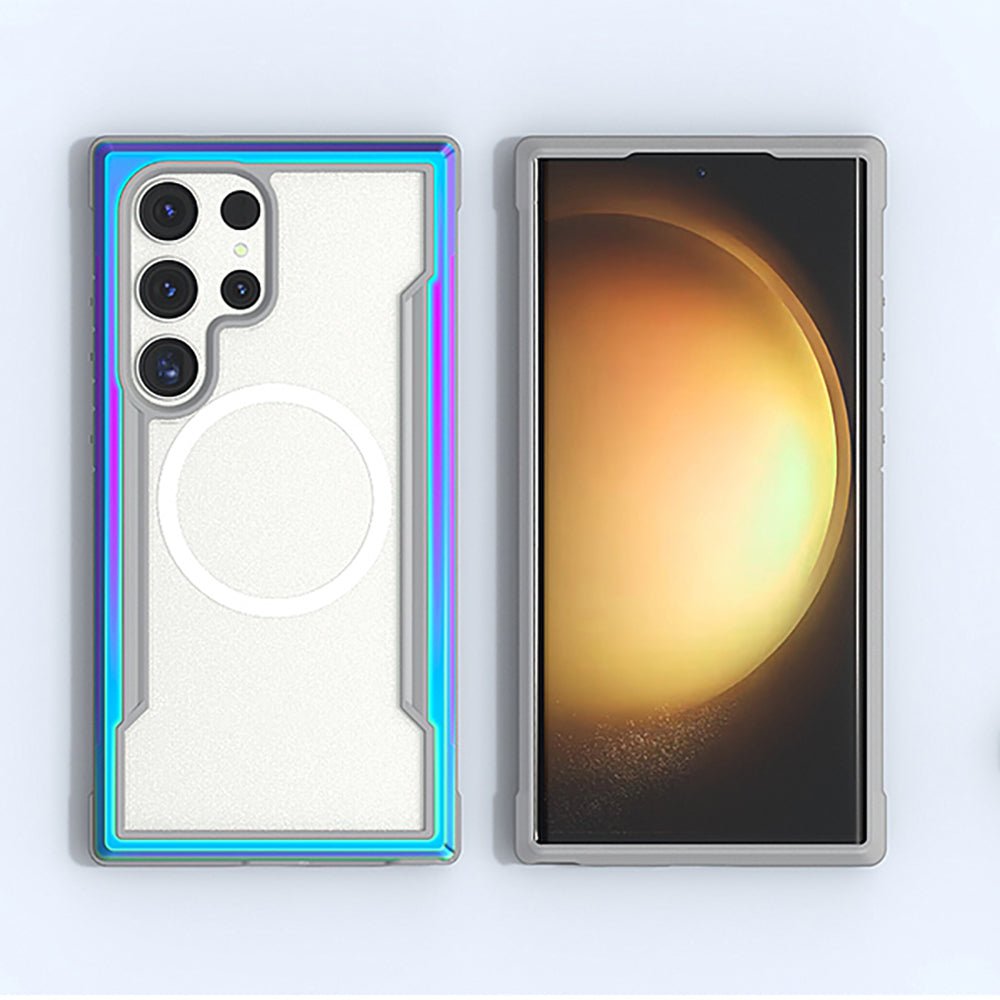 Galaxy S24 Ultra Kılıf Magsafe Şarj Özellikli Airbagli Raptic Shield Serisi Şeffaf Arka Yüzey Kapak - raptic