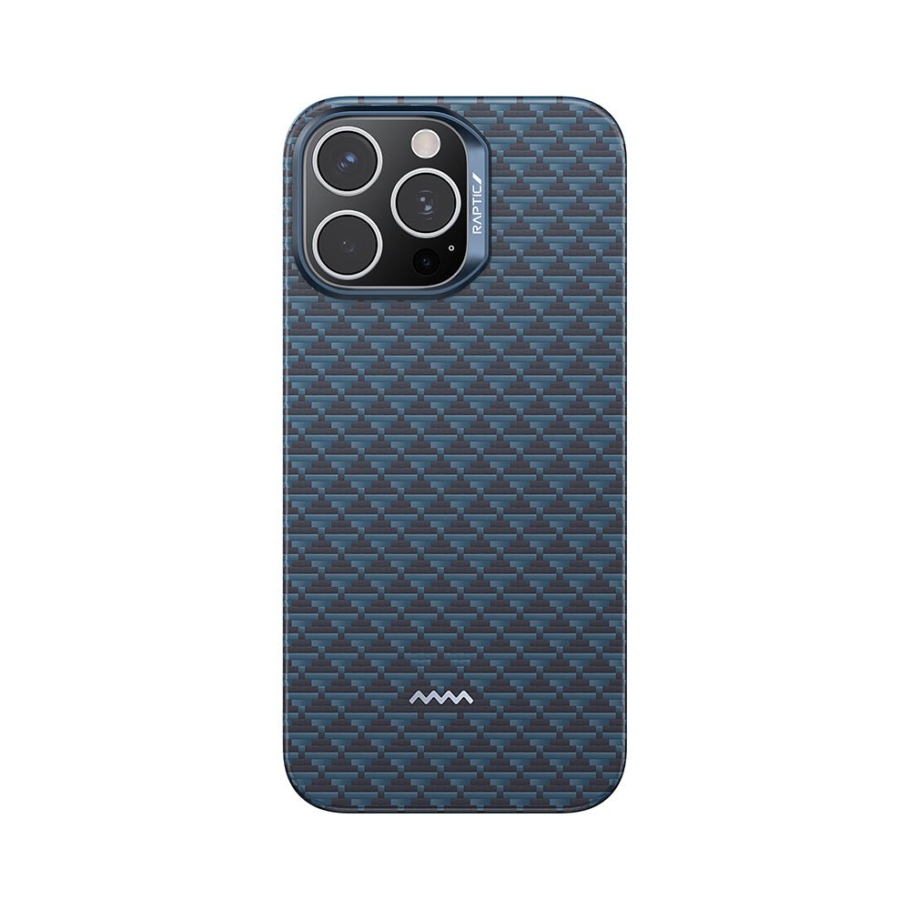 Raptic iPhone 16 Pro Max Aramid Skin Origin kılıf, Lacivert, MagSafe uyumlu