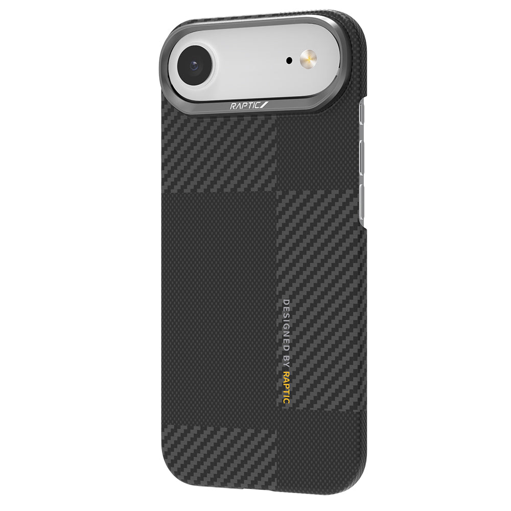 Apple iPhone 17 Air Kılıf M - safe Şarj Özellikli 600D Metal Kamera Çerçeveli Raptic Aramid Fiber Geotik Serisi Kapak - raptic