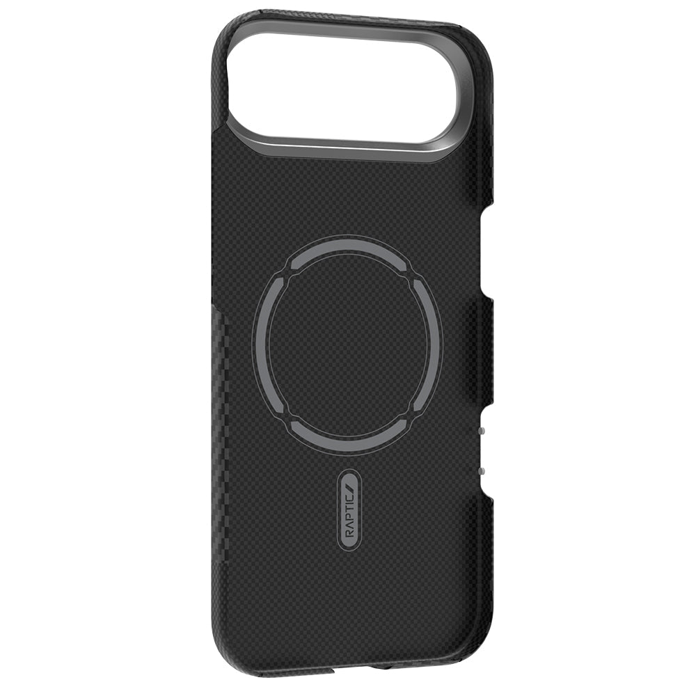 Apple iPhone 17 Air Kılıf M - safe Şarj Özellikli 600D Metal Kamera Çerçeveli Raptic Aramid Fiber Geotik Serisi Kapak - raptic