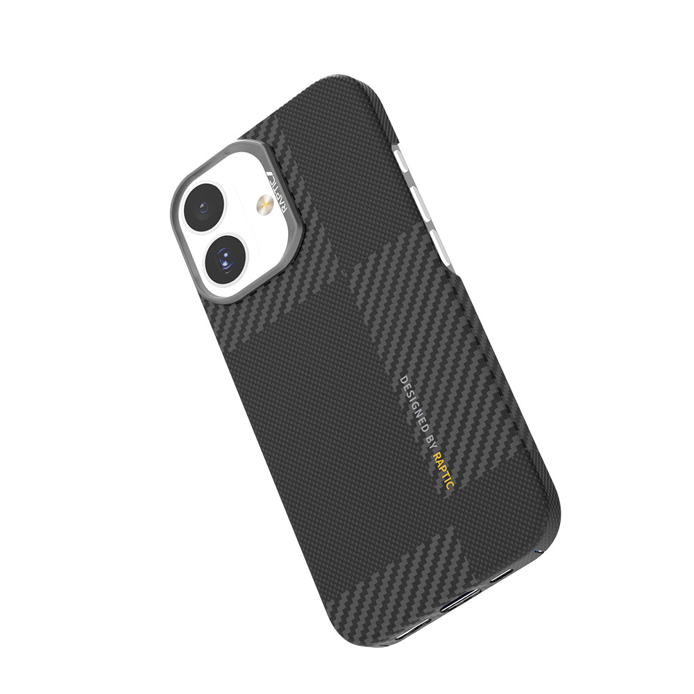 Apple iPhone 17 Kılıf M - safe Şarj Özellikli 600D Metal Kamera Çerçeveli Raptic Aramid Fiber Geotik Serisi Kapak - raptic
