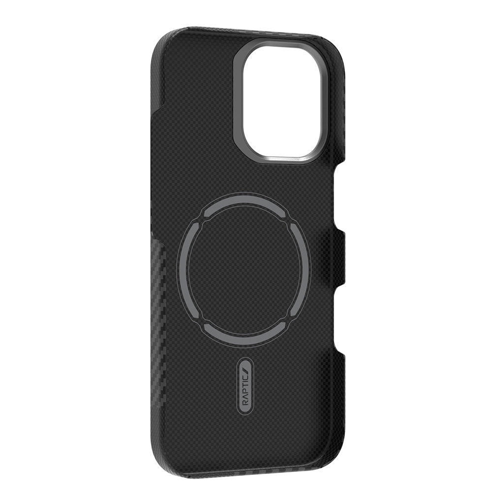 Apple iPhone 17 Kılıf M - safe Şarj Özellikli 600D Metal Kamera Çerçeveli Raptic Aramid Fiber Geotik Serisi Kapak - raptic
