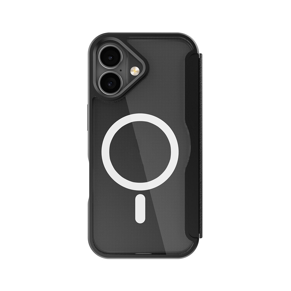 Apple iPhone 17 Kılıf M - Safe Şarj Özellikli Raptic Air Folio Şeffaf Kartlıklı Kapaklı Kılıf - raptic
