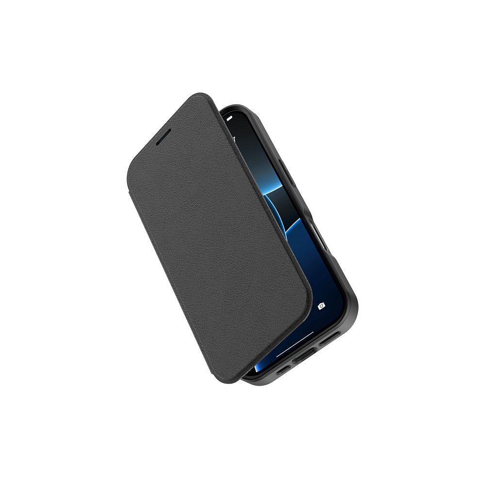 Apple iPhone 17 Kılıf M - Safe Şarj Özellikli Raptic Air Folio Şeffaf Kartlıklı Kapaklı Kılıf - raptic