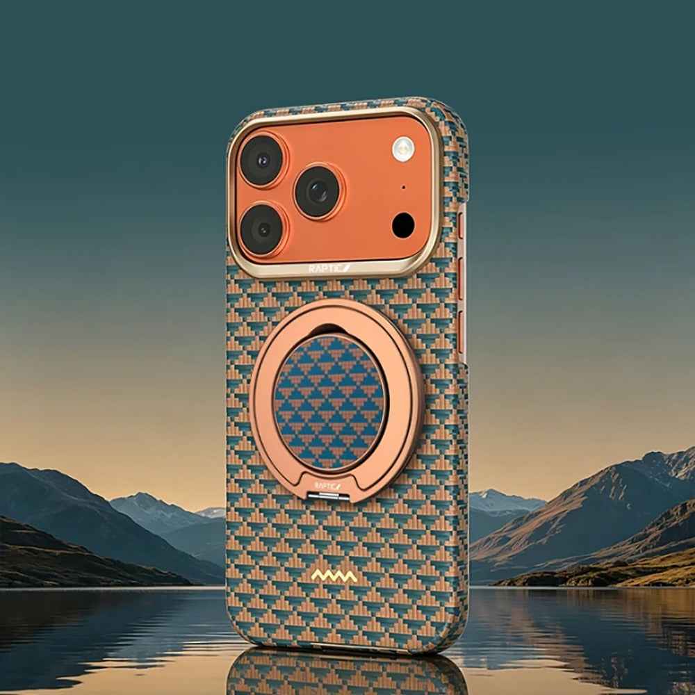 Apple iPhone 17 Pro Kılıf Raptic 2in1 Bundle Kit Aramid Skin Destiny Serisi Stand ve Kapak - raptic
