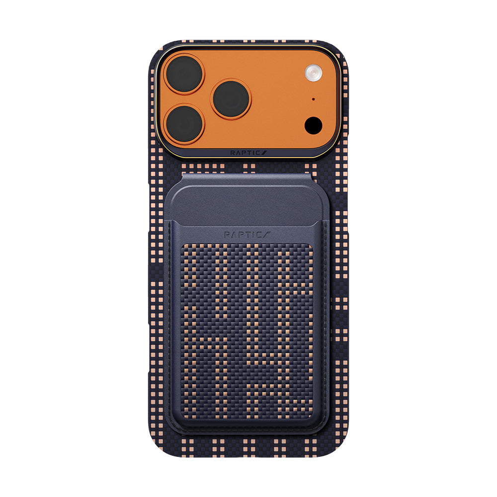 Apple iPhone 17 Pro Kılıf Raptic 2in1 Bundle Kit Aramid Skin Grid Serisi Kartlık ve Karbon Kapak