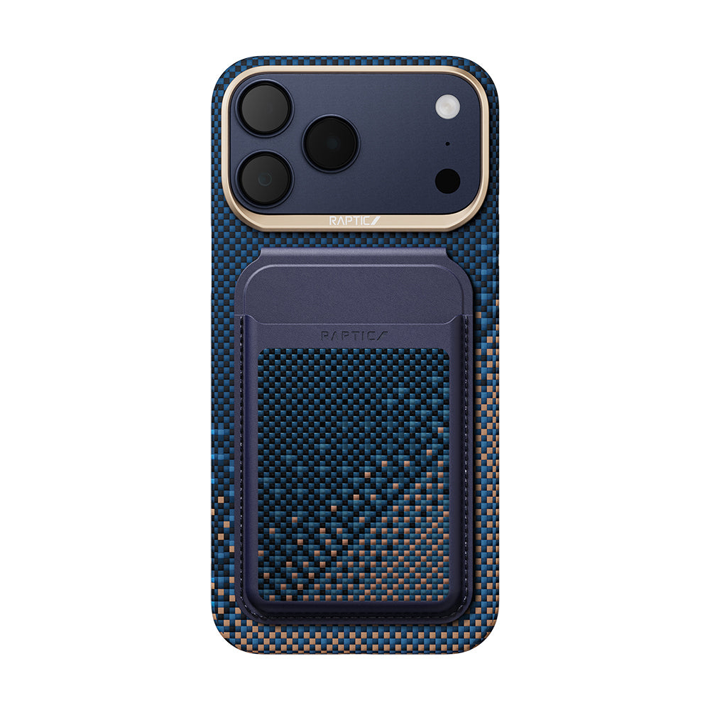 Apple iPhone 17 Pro Kılıf Raptic 2in1 Bundle Kit Aramid Skin Serenity Serisi Kartlık ve Karbon Kapak