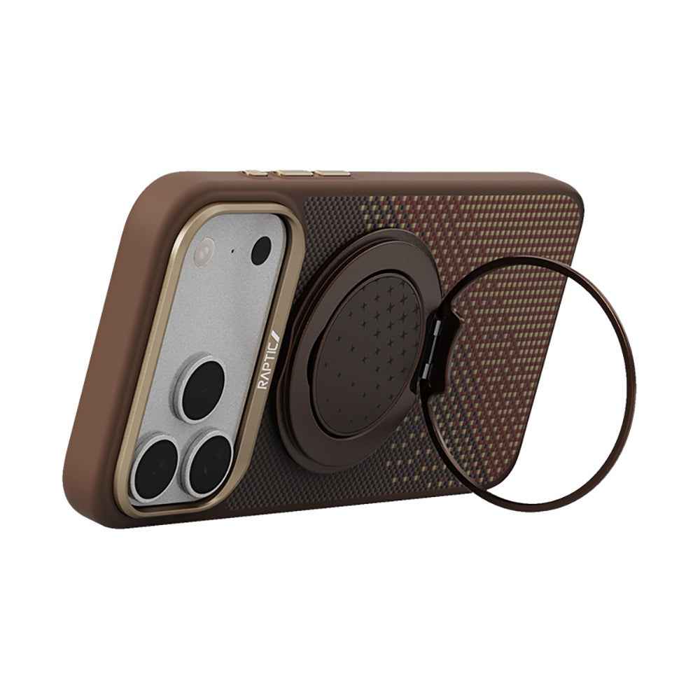 Apple iPhone 17 Pro Kılıf Raptic 2in1 Bundle Kit Aramid Skin Serenity Serisi Stand ve Kapak - raptic