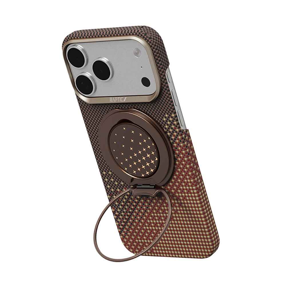 Apple iPhone 17 Pro Kılıf Raptic 2in1 Bundle Kit Aramid Skin Serenity Serisi Stand ve Kapak - raptic