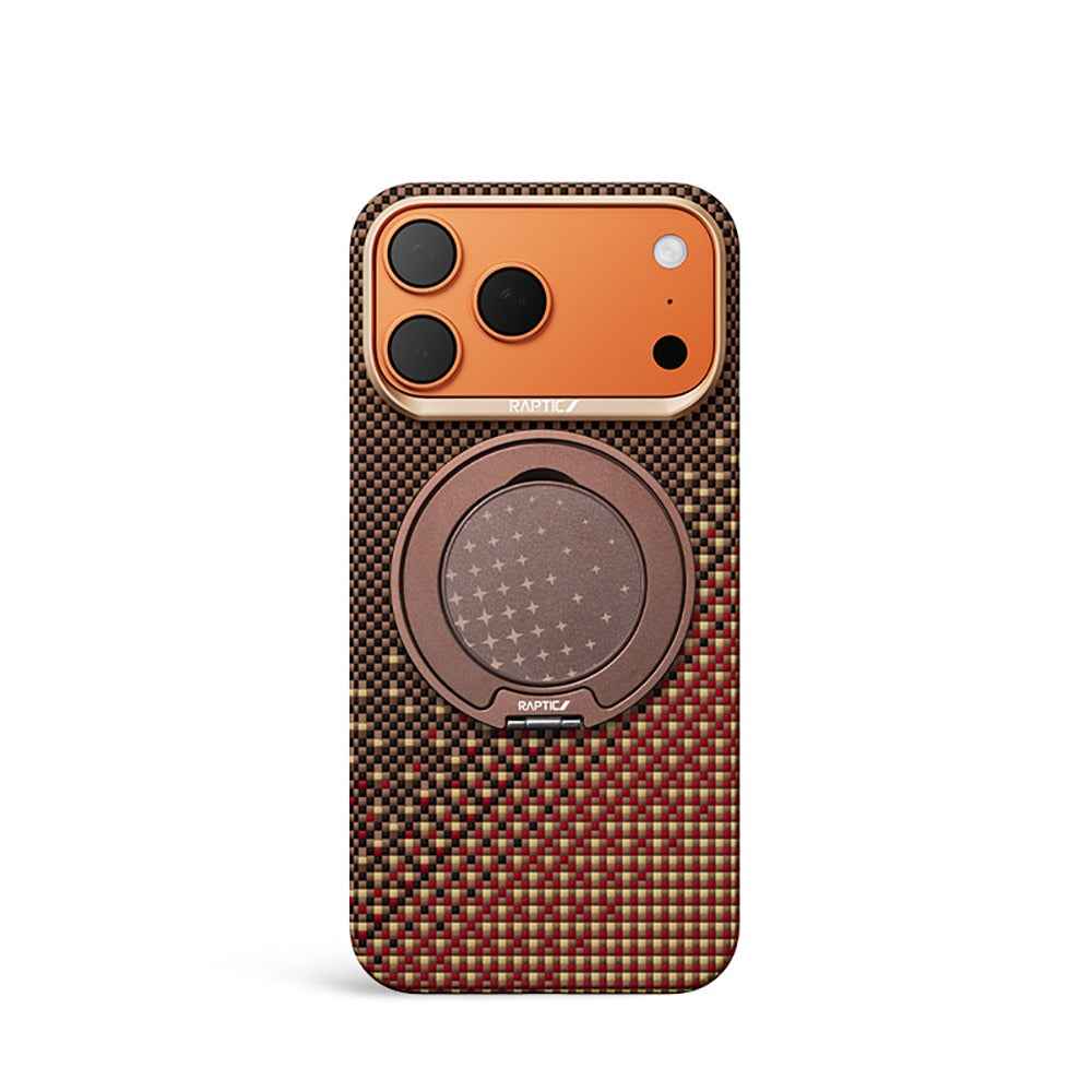 Apple iPhone 17 Pro Kılıf Raptic 2in1 Bundle Kit Aramid Skin Serenity Serisi Stand ve Kapak - raptic