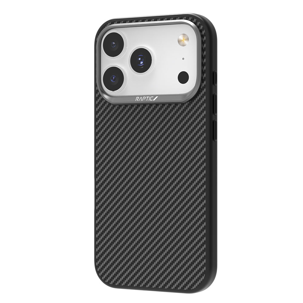 Apple iPhone 17 Pro Max Kılıf M - safe Şarj Özellikli 600D Metal Kamera Çerçeveli Raptic Aramid Fiber Serisi Kapak - raptic